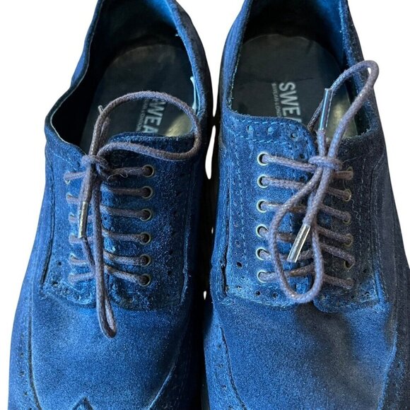Swear London Men\'s Logan 03 Size 45 Oxford Blue Nubuck Leather‎ Office Business main image 4